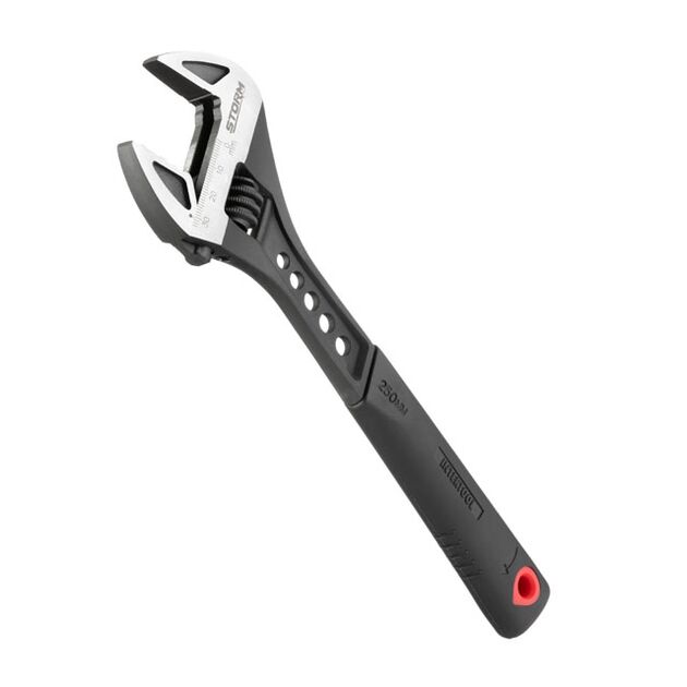 Ключ разводной 250 мм кованный, рукоятка TPR, Cr-V STORM INTERTOOL, фото  | SNABZHENIE.com.ua
