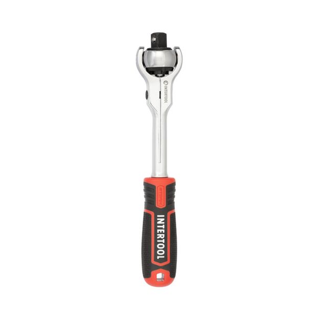 Рукоятка с храповым механизмом поворотная, 72 зуба 1/2", Cr-V STORM INTERTOOL ET-8009, фото , зображення 3 | SNABZHENIE.com.ua