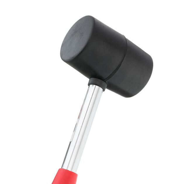 Киянка резинова 450 г, 65 мм, чорна гума, металевий ручка INTERTOOL HT-0231, фото , зображення 3 | SNABZHENIE.com.ua