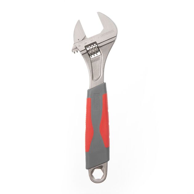 Ключ разводной 250 мм с изолированной рукояткой, никель INTERTOOL, фото , изображение 2 | SNABZHENIE.com.ua