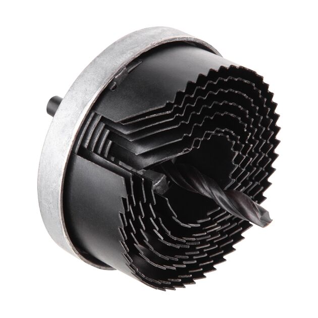 Набір корончастих свердел по гіпсокартону составний, 7 од., висота 20 мм, 26-63 мм, фото  | SNABZHENIE.com.ua