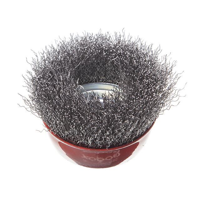 Щітка чашечна 75 мм для УШМ, М14 (витая проволока) INTERTOOL BT-1075, фото , зображення 3 | SNABZHENIE.com.ua