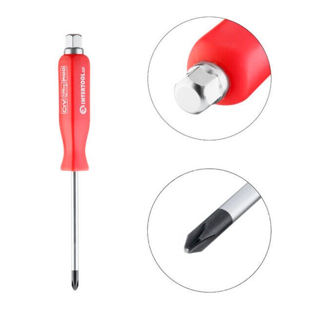 Ударная отвертка PH2x100 мм, Cr-V INTERTOOL HT-0487, фото , изображение 2 | SNABZHENIE.com.ua