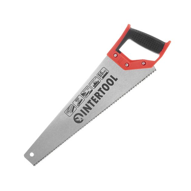Ножівка по дереву з загартованим зубом 400 мм, 55 HRC INTERTOOL HT-3101, фото , зображення 2 | SNABZHENIE.com.ua