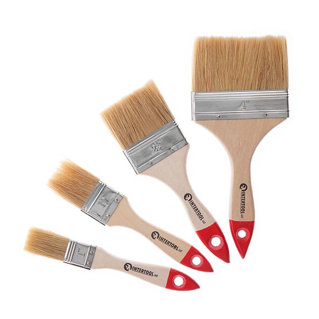 Набір флейцевих кистей 25; 36; 63; 102 мм, 4 шт INTERTOOL KT-1004, фото , зображення 3 | SNABZHENIE.com.ua