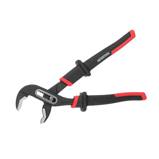 Кліщі сантехнічні 250 мм, кована сталь 40CrV, двокомпонентні рукоятки STORM INTERTOOL NT-0165, фото , зображення 3 | SNABZHENIE.com.ua