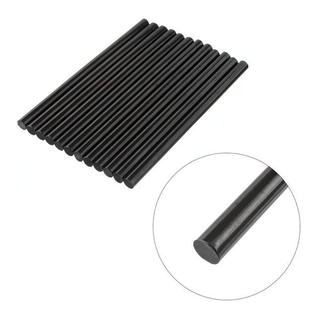 Комплект черных клеевых стержней 11,2 мм, 200 мм, 12 шт INTERTOOL, фото , изображение 3 | SNABZHENIE.com.ua