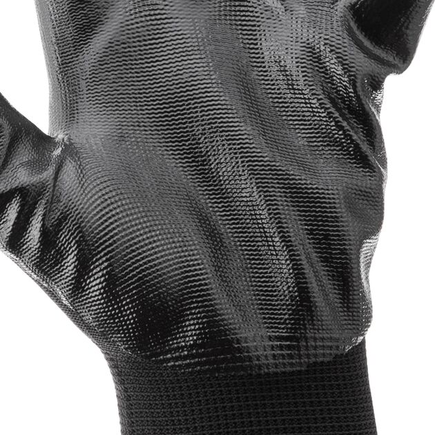 Перчатка трикотажная х/б с покрытием PVC 9, серая INTERTOOL SP-0102, фото , изображение 2 | SNABZHENIE.com.ua