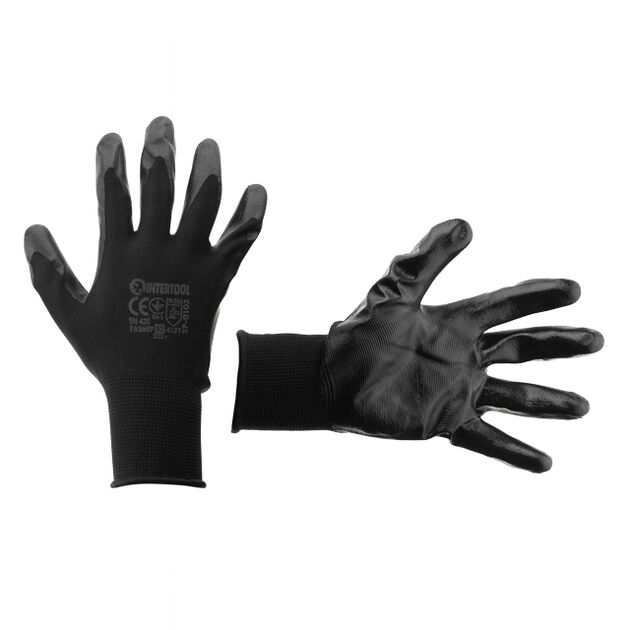 Перчатка трикотажная х/б 9, серая INTERTOOL SP-0103, фото  | SNABZHENIE.com.ua