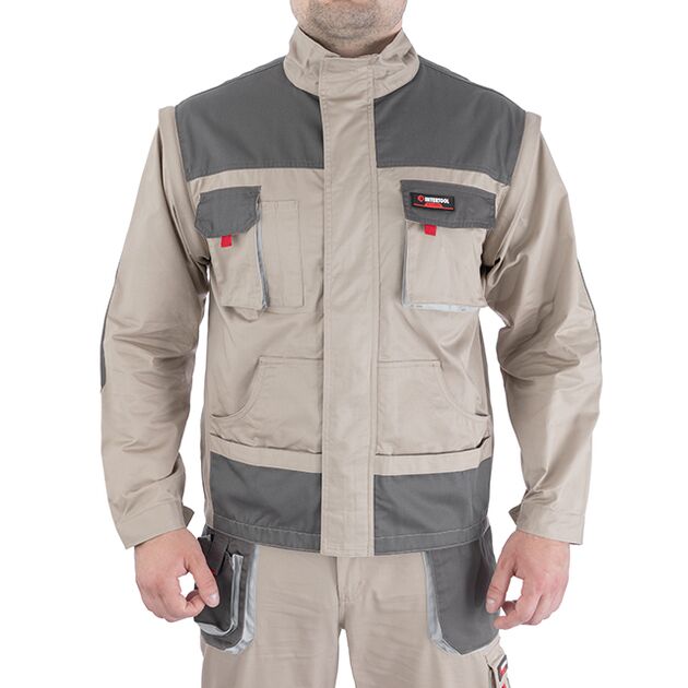 Куртка робоча 2 в 1, 100% бавовна, щільність 180 г/м², L INTERTOOL SP-3033, фото , зображення 3 | SNABZHENIE.com.ua