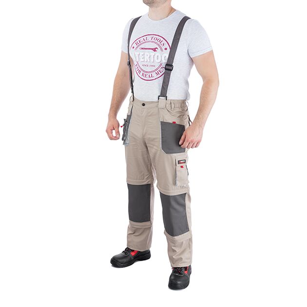 Брюки-трансформер рабочие 6 в 1, 100% хлопок, размер XL, INTERTOOL SP-3044, фото , изображение 2 | SNABZHENIE.com.ua