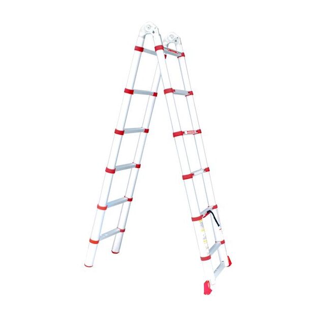 Алюминиевая телескопическая лестница INTERTOOL LT-3039, 12 ступ., фото , изображение 2 | SNABZHENIE.com.ua
