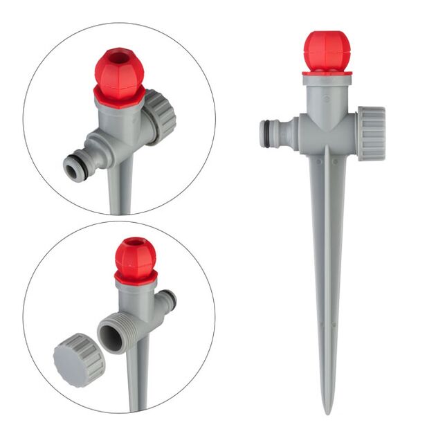 Дождеватель-ороситель статический круговой на костыле "Шар" INTERTOOL GE-0058, фото , зображення 3 | SNABZHENIE.com.ua