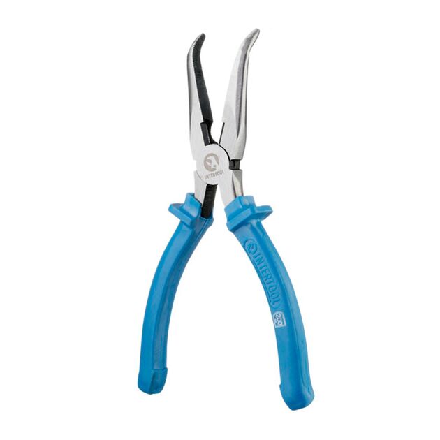 Удлиненные изогнутые щипцы 200 мм INTERTOOL HT-0126, фото , изображение 3 | SNABZHENIE.com.ua