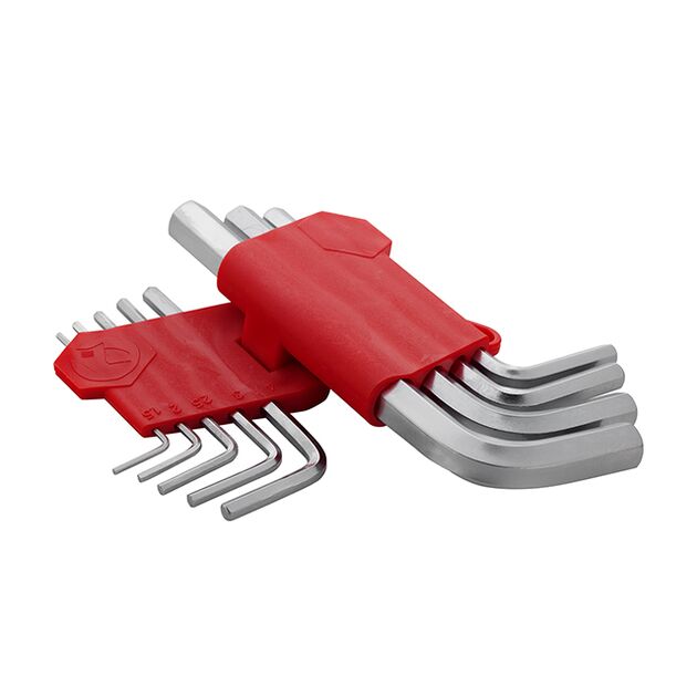 Набор Г-образных шестигранных ключей 9 шт., 1,5-10 мм, Cr-V INTERTOOL HT-0601, фото , зображення 3 | SNABZHENIE.com.ua