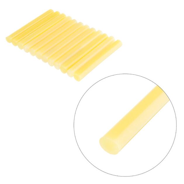 Комплект жовтих клеєвих стержнів 11.2мм*100мм, 12шт. INTERTOOL RT-1049, фото , зображення 3 | SNABZHENIE.com.ua