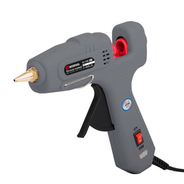 Клеевой пистолет INTERTOOL RT-1102, 40 Вт, 230 В, 10.8-11.5 мм, фото , изображение 2 | SNABZHENIE.com.ua
