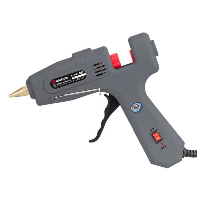 Клеевой пистолет INTERTOOL RT-1104, 80 Вт, 230 В, 10.8-11.5 мм, фото  | SNABZHENIE.com.ua