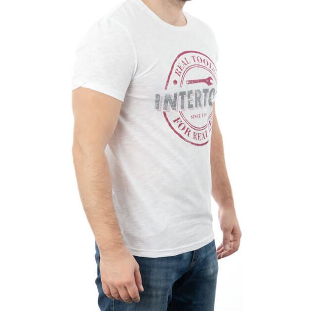 Футболка светло-серая S 100% хлопок INTERTOOL SP-2211, фото , изображение 3 | SNABZHENIE.com.ua
