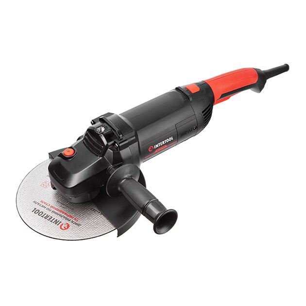 Кутова шлифмашина, 2400 Вт, діаметр круга 230 мм, 6300 об/мин, плавний пуск INTERTOOL WT-0228, фото  | SNABZHENIE.com.ua
