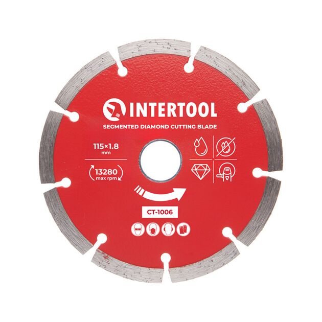 Диск отрезной сегментный алмазный 115 мм INTERTOOL CT-1006, фото  | SNABZHENIE.com.ua