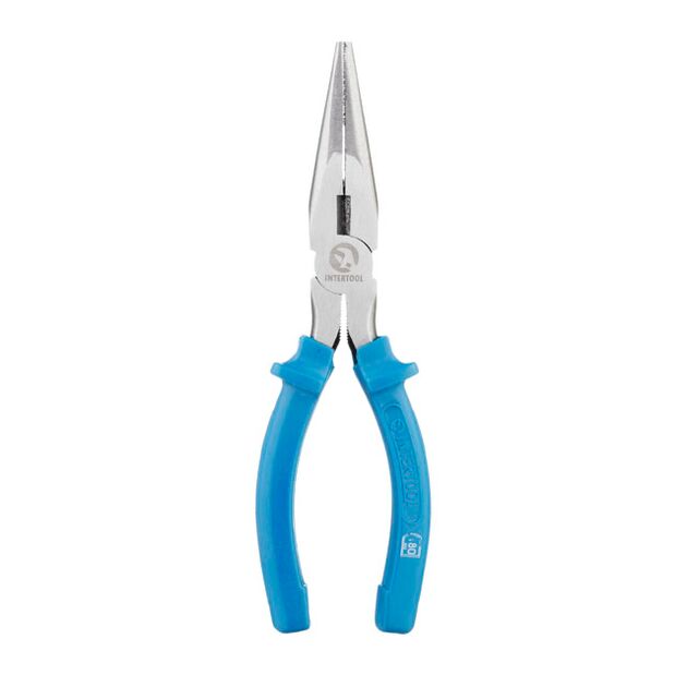 Щипці подовжені прямі 180 мм INTERTOOL HT-0122, фото , зображення 2 | SNABZHENIE.com.ua
