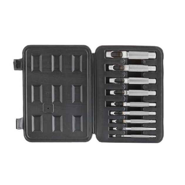 Набор просечек INTERTOOL HT-0239, 9 ед., 3-12 мм, фото , изображение 3 | SNABZHENIE.com.ua