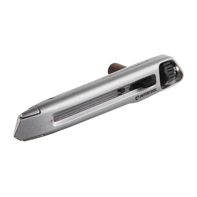 Нож сегментный 18мм, металлический, усиленный, INTERTOOL HT-0512, фото  | SNABZHENIE.com.ua