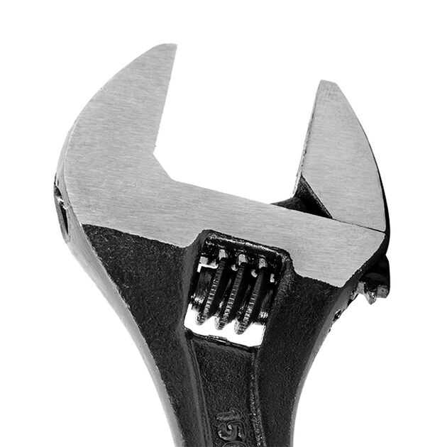 Ключ разводной 150 мм, Cr-V, черный, фосфатированный, INTERTOOL, фото , изображение 3 | SNABZHENIE.com.ua