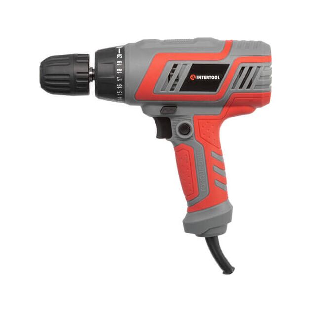 Электрическая дрель-шуруповерт 320 Вт, 220 В, 0-750 об/мин, 0.8-10 мм, 10 Нм INTERTOOL DT-0103, фото , изображение 2 | SNABZHENIE.com.ua