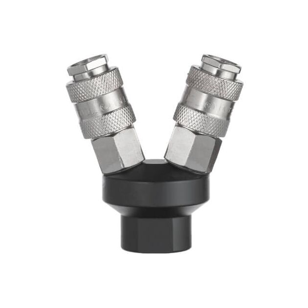 Разветвитель воздуха 1/4" на 2 выхода, V-образный, 10 bar INTERTOOL, фото , изображение 2 | SNABZHENIE.com.ua