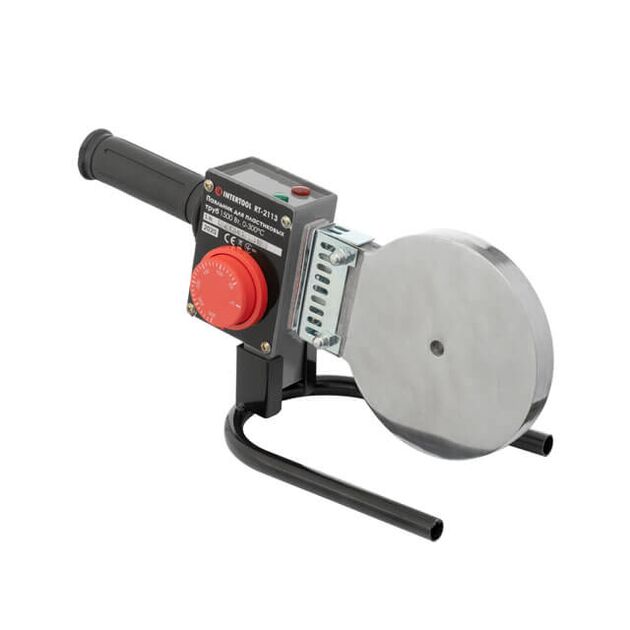 Паяльник для пластикових труб INTERTOOL RT-2113, 1500 Вт, 0-300°C, насадки 75, 90, 110 мм, металевий кейс, фото  | SNABZHENIE.com.ua