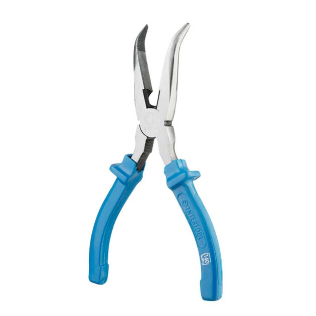 Щипці подовжені вигнуті 180 мм INTERTOOL HT-0125, фото , зображення 3 | SNABZHENIE.com.ua