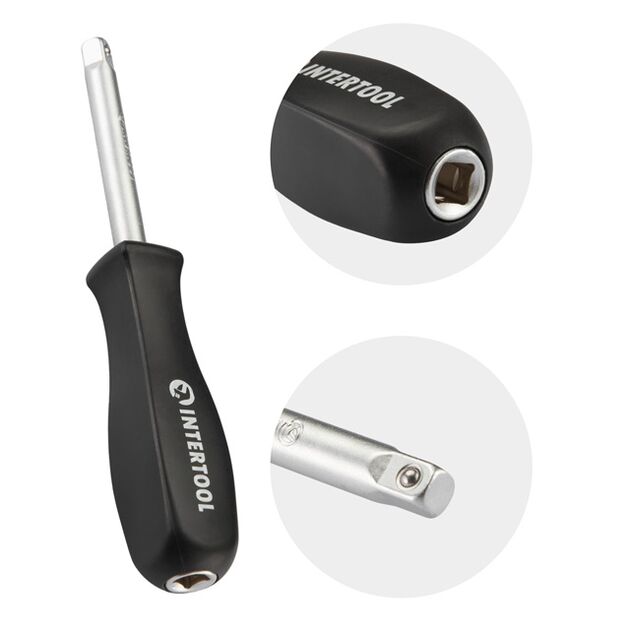 Рукоятка 1/4" 150 мм INTERTOOL VT-1001, фото , изображение 2 | SNABZHENIE.com.ua