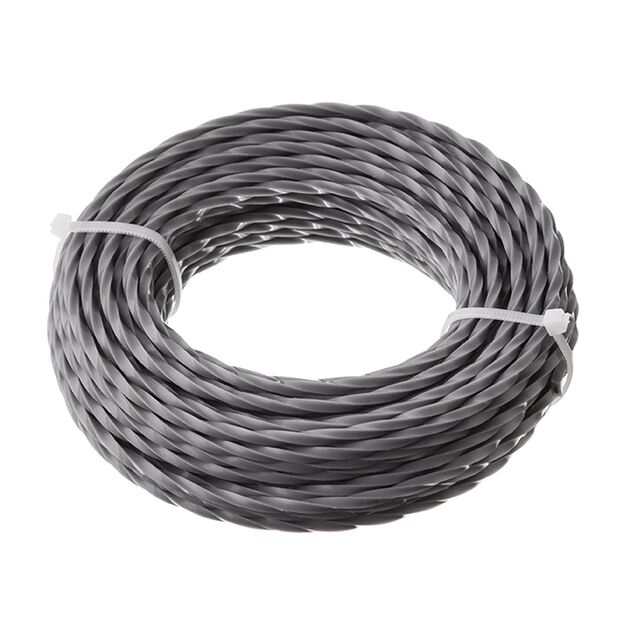 Леска для триммера квадратна армована 3.0 мм, 15 м INTERTOOL DT-2330, фото , зображення 2 | SNABZHENIE.com.ua