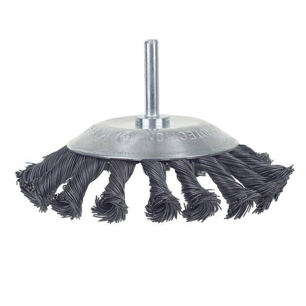 Щетка проволочная конусообразная 115мм, хвостовик 6мм, SIGMA, фото  | SNABZHENIE.com.ua