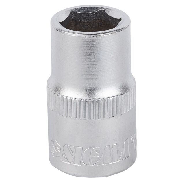 Короткая шестигранная насадка 1/2" 13мм CrV mid SIGMA, фото , изображение 2 | SNABZHENIE.com.ua