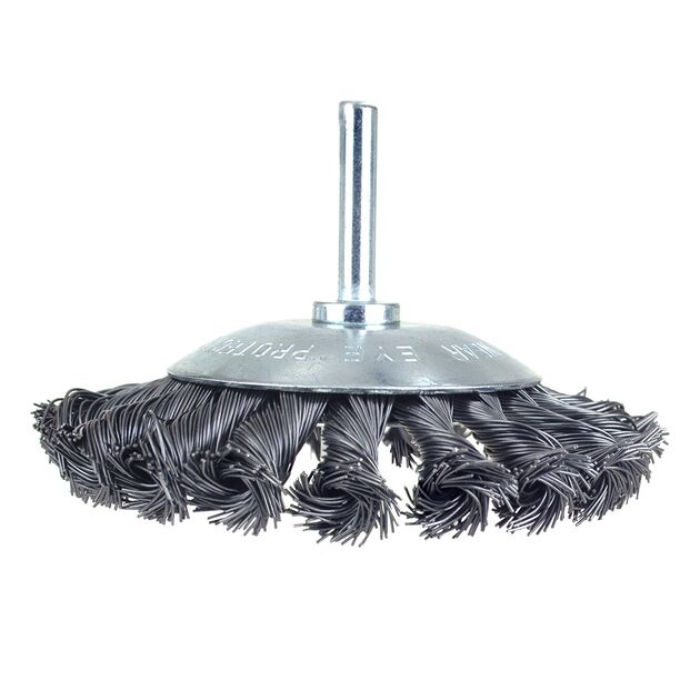 Конусная проволочная щетка 100мм, хвостовик 6мм, SIGMA, фото , изображение 2 | SNABZHENIE.com.ua