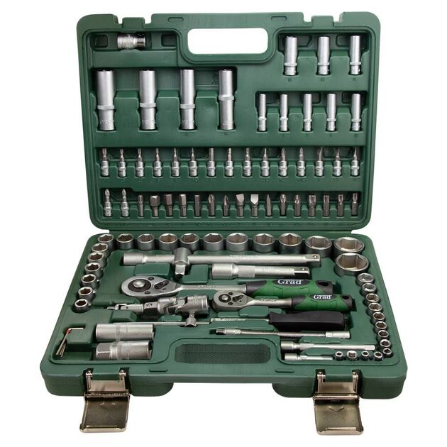Набір насадок торцевих і біт 1/4, 1/2 94шт GRAD (6004265), фото , зображення 2 | SNABZHENIE.com.ua