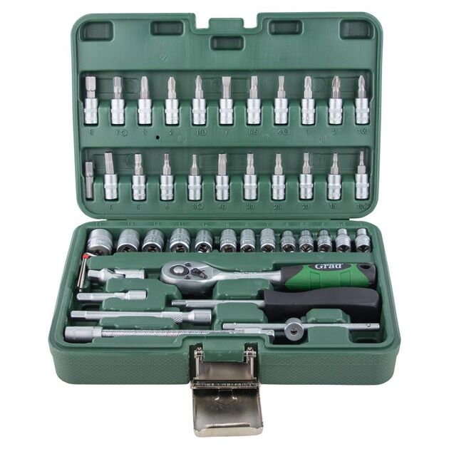 Набор бит и насадок 1/4" 46шт GRAD (6004015), фото , изображение 2 | SNABZHENIE.com.ua