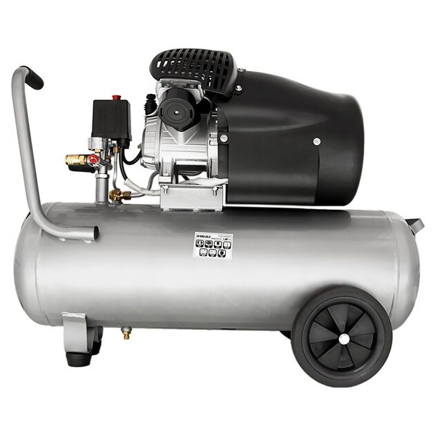 Компрессор двухцилиндровый 2.5 кВт 455 л/мин 10 бар 50 л SIGMA (7043721), фото , изображение 3 | SNABZHENIE.com.ua