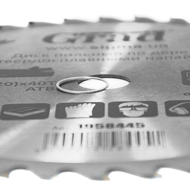 Пильный диск по дереву 230*22.2, 40 зубьев, 6000 об/мин GRAD, фото , изображение 3 | SNABZHENIE.com.ua