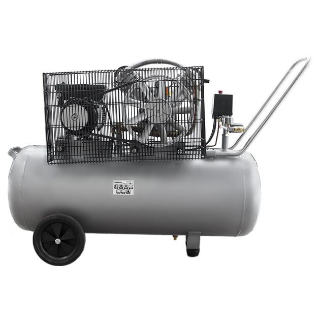 Компрессор 2.5 кВт 100 л, 396 л/мин, 10 бар, 2 цилиндра, 2 крана SIGMA, фото , изображение 3 | SNABZHENIE.com.ua