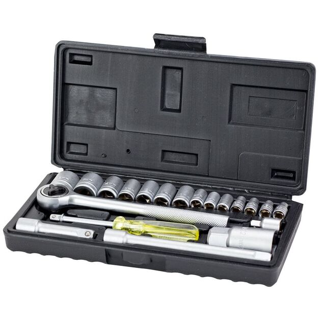 Набір насадок торцевих 1/4, 3/8 в кейсі 20шт GRAD (6003055), фото  | SNABZHENIE.com.ua