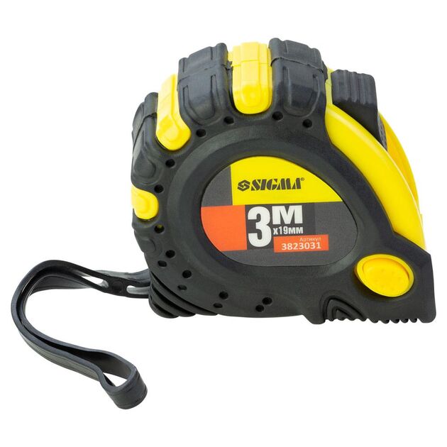 Рулетка магнітна фіксатор + тормоз 3м*19мм SIGMA (3823031), фото , зображення 3 | SNABZHENIE.com.ua