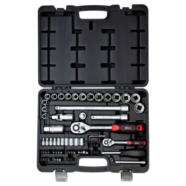 Набір насадок торцевих і біт 1/4, 1/2 72шт CrV Taiwan ULTRA (6003112), фото , зображення 3 | SNABZHENIE.com.ua