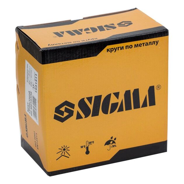 Круг зачистной по металлу Ø180×6.0×22.2мм, 8500 об/мин SIGMA, фото , изображение 3 | SNABZHENIE.com.ua