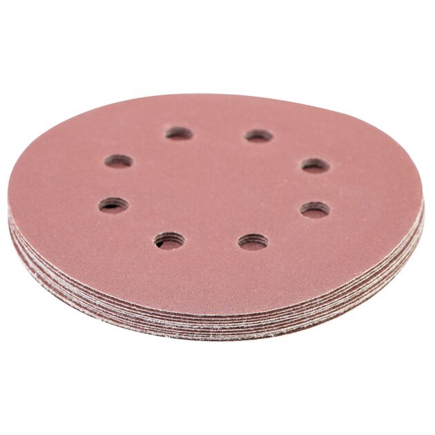 Шлифовальный круг 125мм P240 8 отверстий SIGMA (10шт), фото , изображение 3 | SNABZHENIE.com.ua