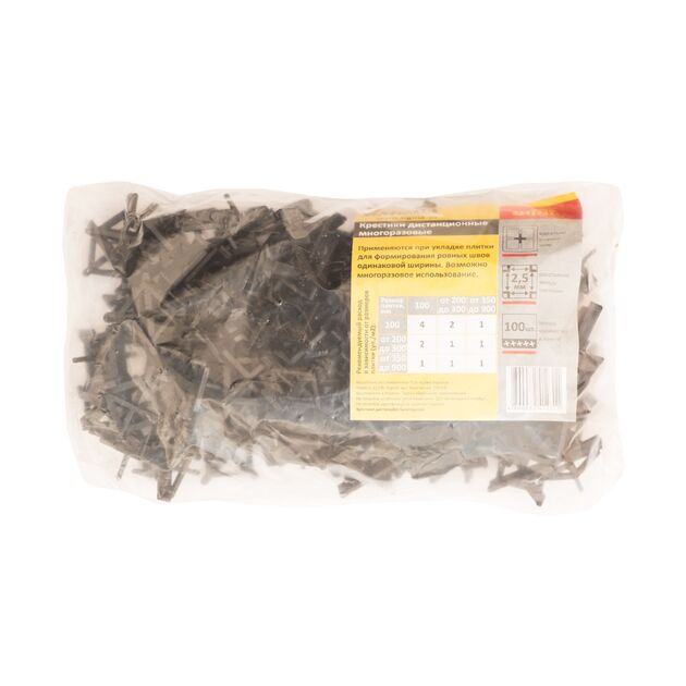 Крестик дистанционный (многоразовый) для плитки 2.5мм 100шт SIGMA, фото , изображение 2 | SNABZHENIE.com.ua