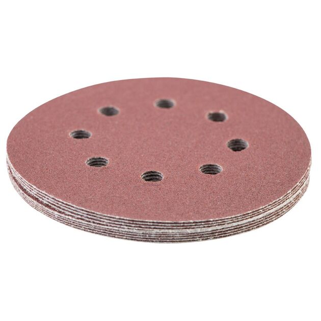 Шлифовальный круг 125мм P120 8 отверстий (10шт) SIGMA (9122671), фото , изображение 3 | SNABZHENIE.com.ua